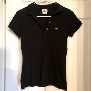 Lacoste Fitted Black Polo